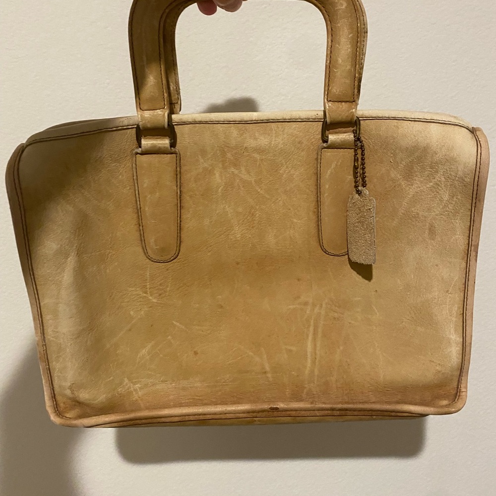 COACH Vintage Bonnie Cashin Slim Satchel Standard Bag Putty 9430 NYC